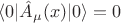 $\langle 0 | \hat{A}_{\mu}(x) | 0 \rangle = 0$