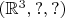 $(\mathbb R^3, {?}, {?})$