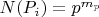 $N(P_i)=p^{m_p}$