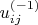 $u_{ij}^{(-1)}$