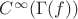 $C^\infty(\Gamma(f))$