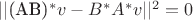 ||(AB)^*v-B^*A^*v||^2=0
