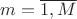 $m=\overline{1,M}$