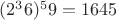 $(2^36) ^59 = 1645$
