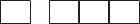 $\boxed{\quad\vphantom{uparrow}}\quad\boxed{\quad\vphantom{uparrow}}\boxed{\quad\vphantom{uparrow}}\boxed{\quad\vphantom{uparrow}}$