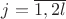 $j=\overline{1,2l}$