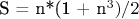 S = n*(1 + n^3)/2