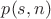 $p(s,n)$