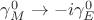 $\gamma^0_M \rightarrow -i \gamma^0_E$