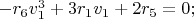 $-r_6v_1^3+3r_1v_1+2r_5=0;$
