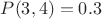 $P(3,4)=0.3$