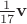$\frac 1{17}\mathbf v$