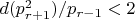 $d(p^2_{r+1})/p_{r-1}<2$