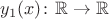 $y_1(x)\colon\mathbb R\to\mathbb R$