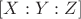 $[X:Y:Z]$