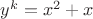 $y^k=x^2+x$