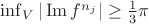 $\inf_{V}|\operatorname{Im} f^{n_j}|\geq {\frac{1}{3}\pi}$