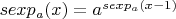 $sexp_a(x)=a^{sexp_a(x-1)}$