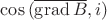 $\cos{(\overline{\operatorname{grad}B},i)}$