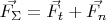 $\vec{F_\Sigma} = \vec{F_t} + \vec{F_n}$