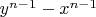 $y^{n-1}-x^{n-1}$