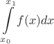 $$\int\limits_{x_0}^{x_1}f(x)dx$$