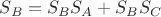 ${S_B}={S_B}{S_A}}+{S_B}{S_C}$