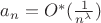 $a_n=O^* (\frac{1}{n^\lambda}) $