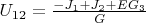 $U_{12}=\frac{-J_1+J_2+EG_3}{G}$