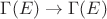 $\Gamma(E)\rightarrow \Gamma(E)$