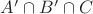 $A' \cap B' \cap C$
