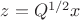 $z=Q^{1/2}x$