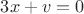 $3x+v=0$