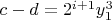 $c-d =2^{i +1 }y_1^3$