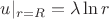 $u|_{r=R}=\lambda \ln r$