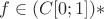 $f \in (C[0;1])*$