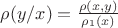 $\rho(y/x)=\frac {\rho(x,y)} {\rho_1(x)}$