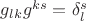 $g_{lk} g^{ks} = \delta_l^s$