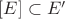 $[E] \subset E'$
