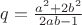 $q=\frac{a^2+2b^2}{2ab-1}$