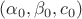 $(\alpha_0,\beta_0,c_0)$