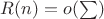 $R(n)=o(\sum)$