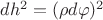 $dh^2=(\rho d\varphi)^2$
