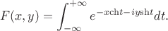 $$F (x,y)=\int_{-\infty}^{+\infty}e^{-x\mathrm {ch}t-iy\mathrm {sh}t}dt . $$