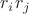$r_ir_j$