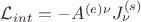$\mathcal{L}_{int}=-A^{(e)\nu}J^{(s)}_\nu$ $\mathcal{L}_{int}=-A^{(e)\nu}J^{(s)}_\nu$