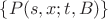 $\{P(s,x;t,B)\}$