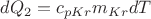 $$
dQ_2  = c_{pKr} m_{Kr} dT
$$