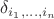 $\delta_{i_1,...,i_n}$
