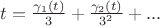 $t=\frac {\gamma_1(t)} 3 + \frac {\gamma_2(t)} {3^2} + ...$